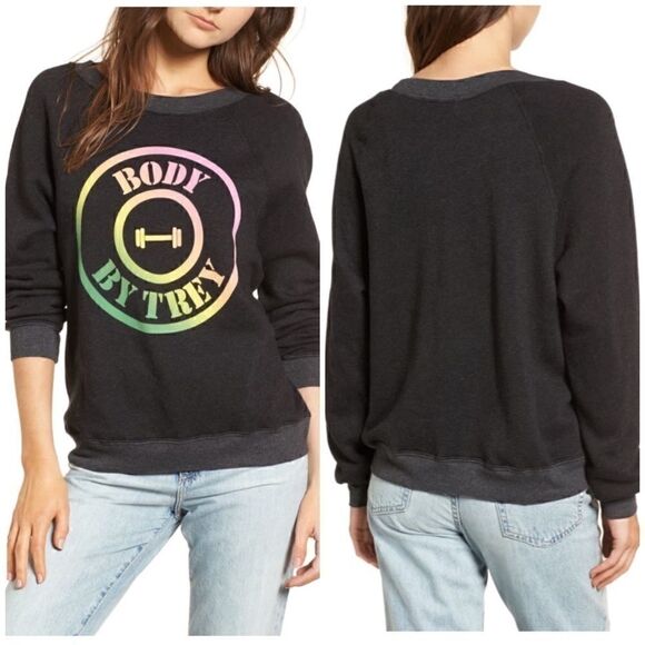 NEW Wildfox Gray Body by Trey Sweatshirt Size S - Picture 2 of 5
